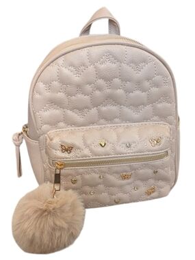 Under One Sky Quilted Butterfly Accent Mini Backpack - Tan
